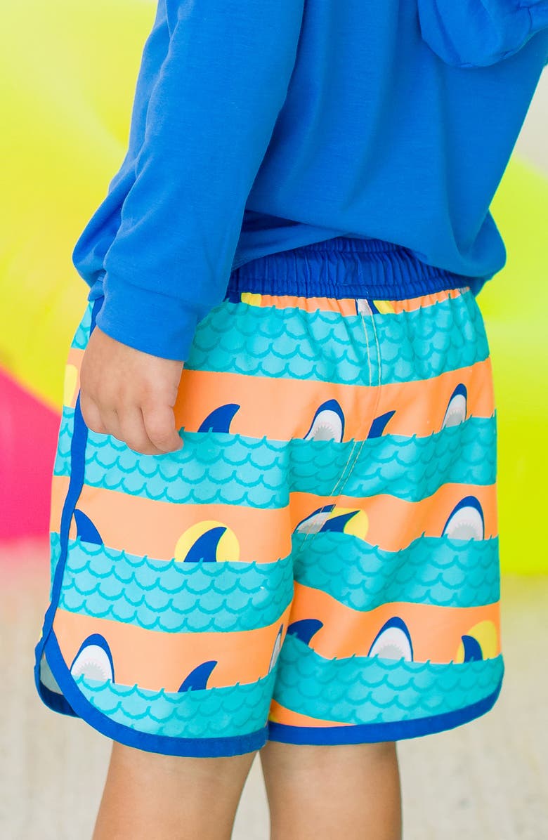 RuggedButts Long Sleeve Two-Piece Rashguard Swimsuit, Alternate, color, 