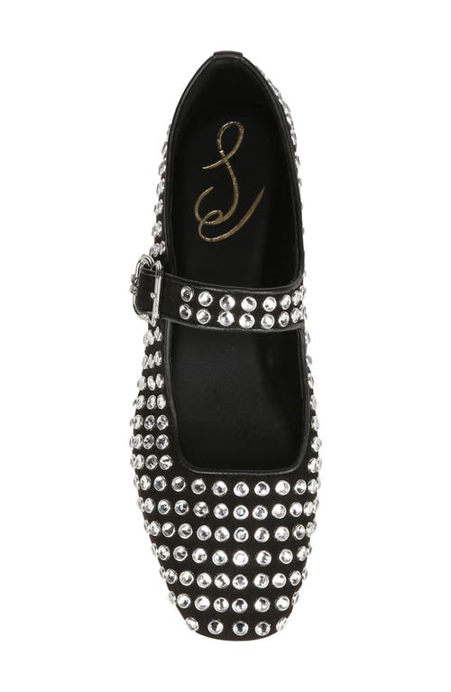 Sam Edelman Womens Faux Suede Rhinestone Mary Janes In Black