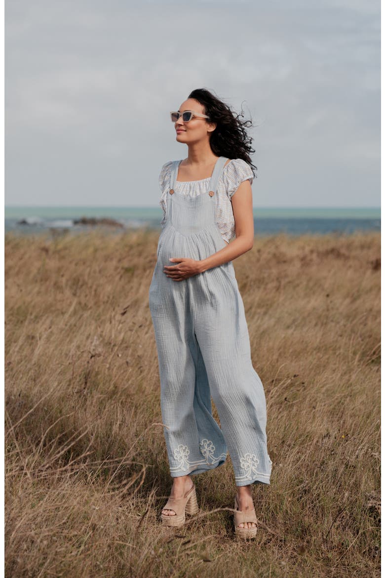 Maternity and Nursing Dungaree Yael, Alternate, color, Blue