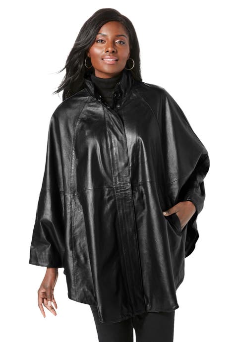 Leather Poncho (Plus Available)
