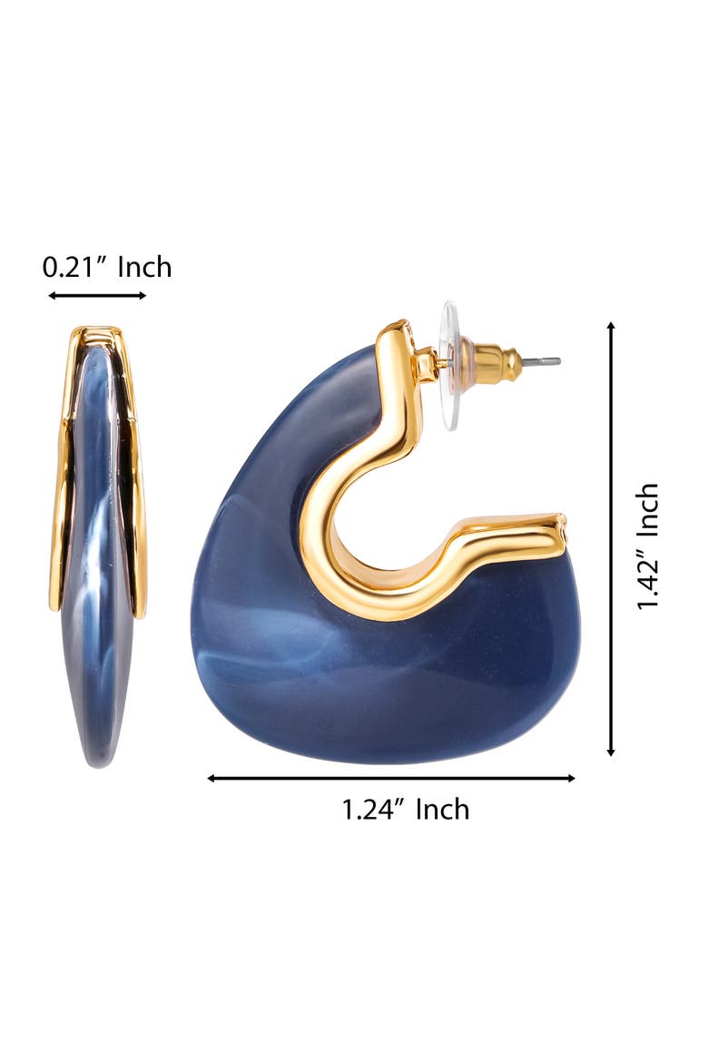 Blue Drop Earrings for Women, Gold-Tone Statement Earrings, Alternate, color, Blue