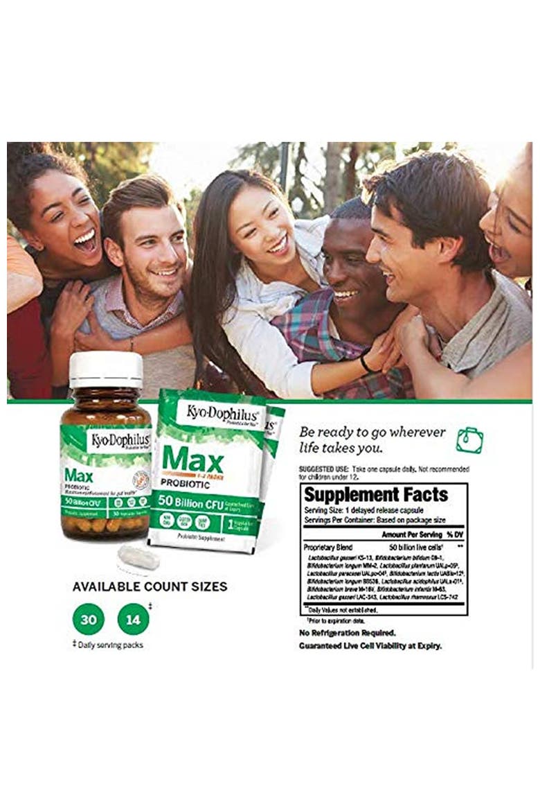 Max Probiotic, Maximum reinforcement for gut health, 30 capsules, Alternate, color, None