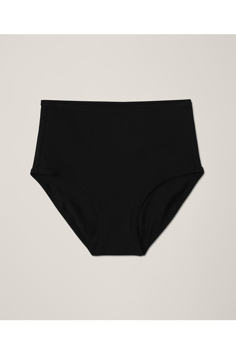 Organic Cotton Everyday High Rise Brief 6-Pack, Alternate, color, Black