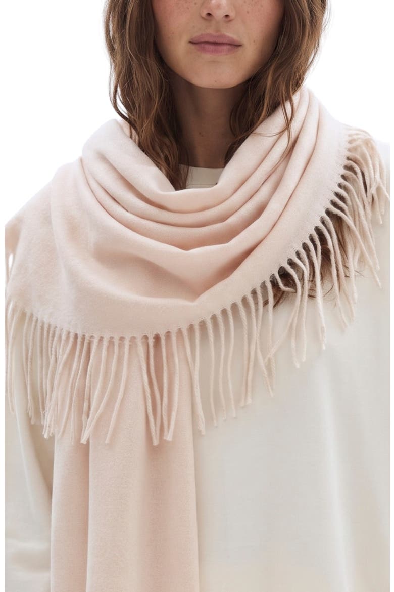 Double Fringe Scarf, Main, color, CREAM