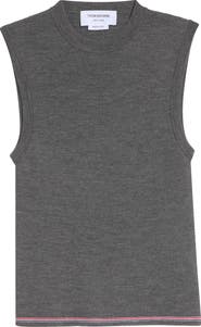 Thom Browne Merino Wool Rib Sweater Vest