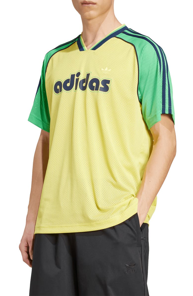 adidas Short Sleeve Jersey, Main, color, Pure Sulfur