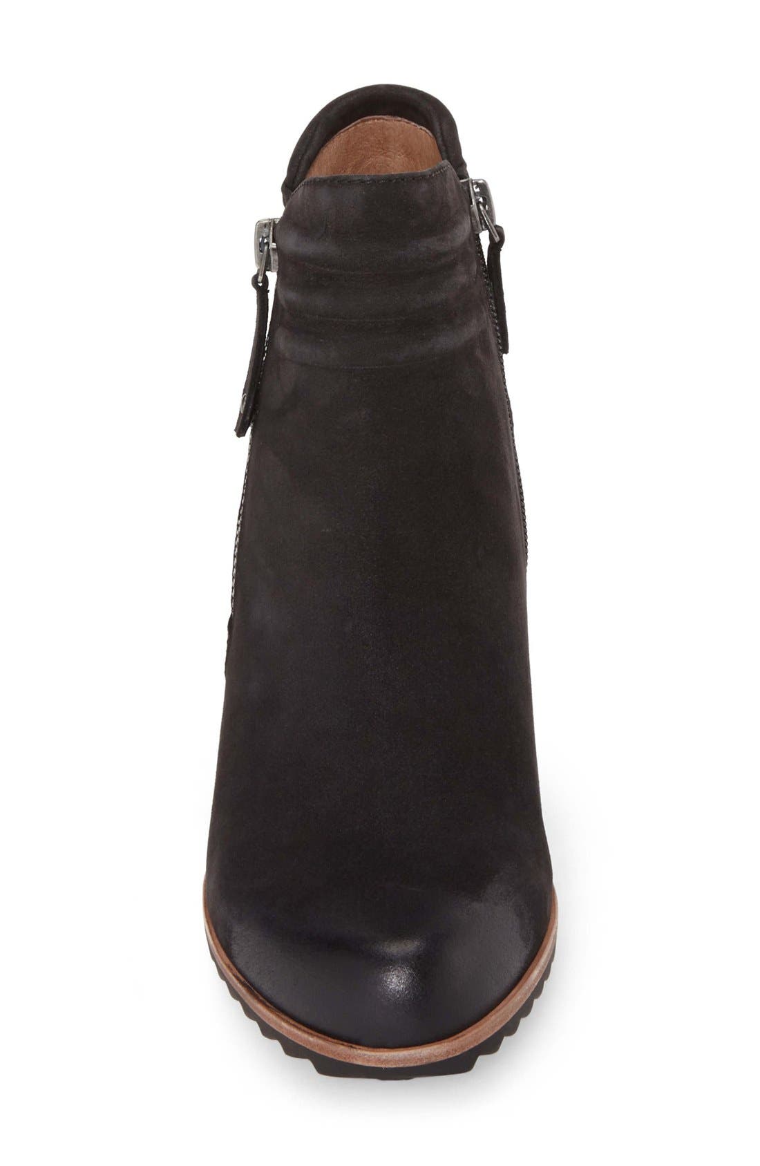 'Ashton' Wedge Ankle Bootie, Alternate, color, BLACK LEATHER
