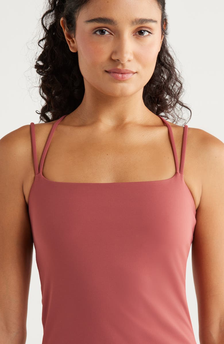 Zella So Soft Strappy Camisole, Alternate, color, Red Jelly