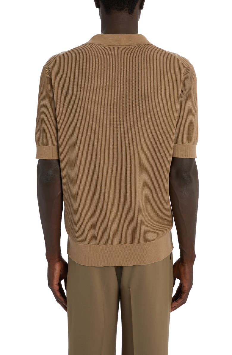 Dolce&Gabbana Johnny Collar Polo Sweater, Alternate, color, 