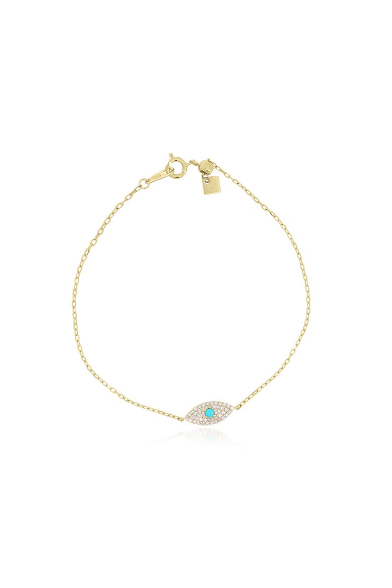 Small Turquoise Evil Eye Bracelet, Main, color, Turquoise