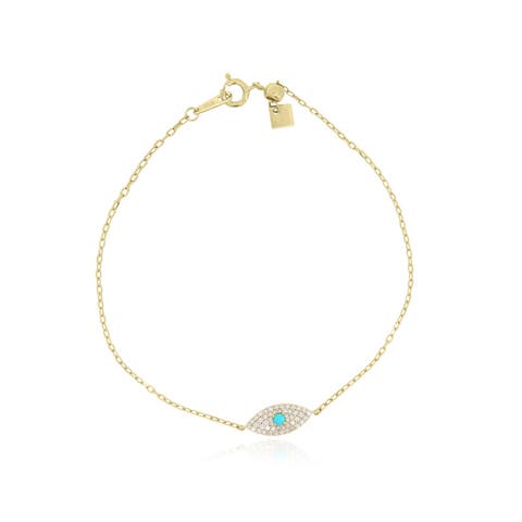 Small Turquoise Evil Eye Bracelet