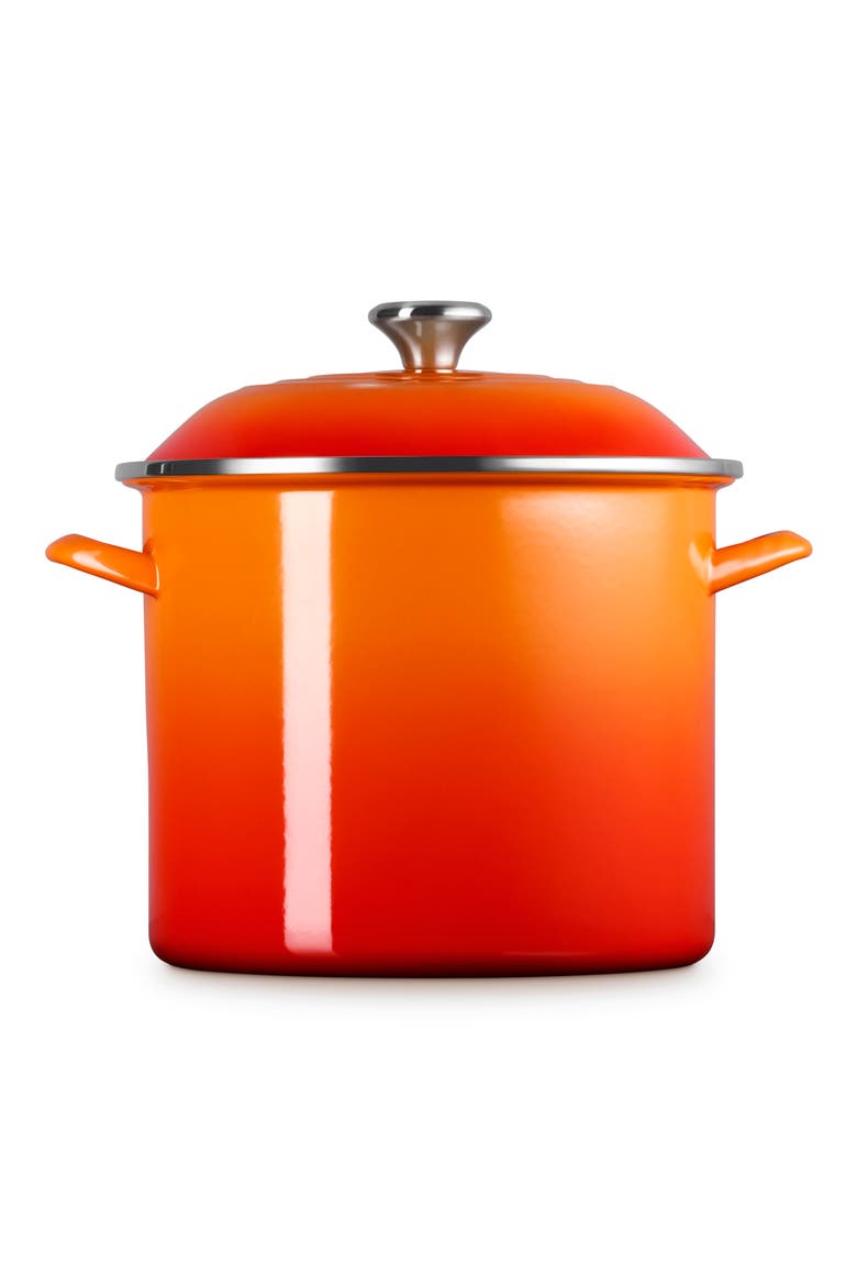 Enameled Stainless Steel Stockpot, Alternate, color, FLAME