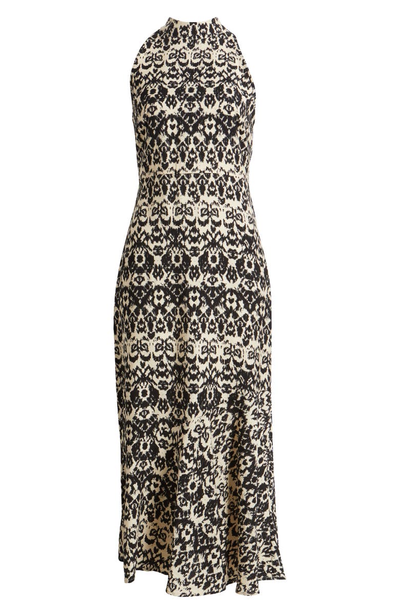 Sam Edelman Ikat Sleeveless Maxi Dress, Alternate, color, Black/ Ecru