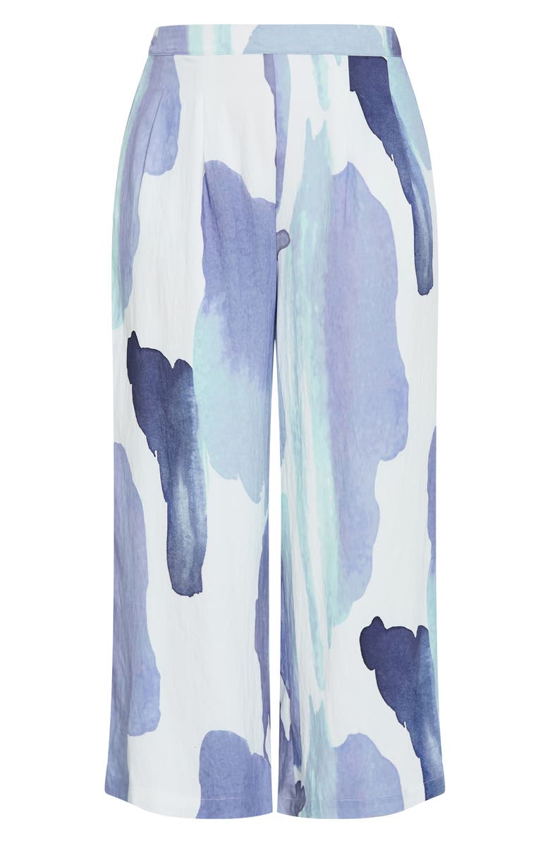 City Chic Surface Level Print Wide Leg Pants, Alternate, color, 