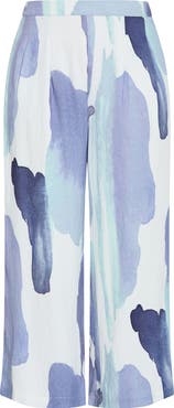 City Chic Surface Level Print Wide Leg Pants