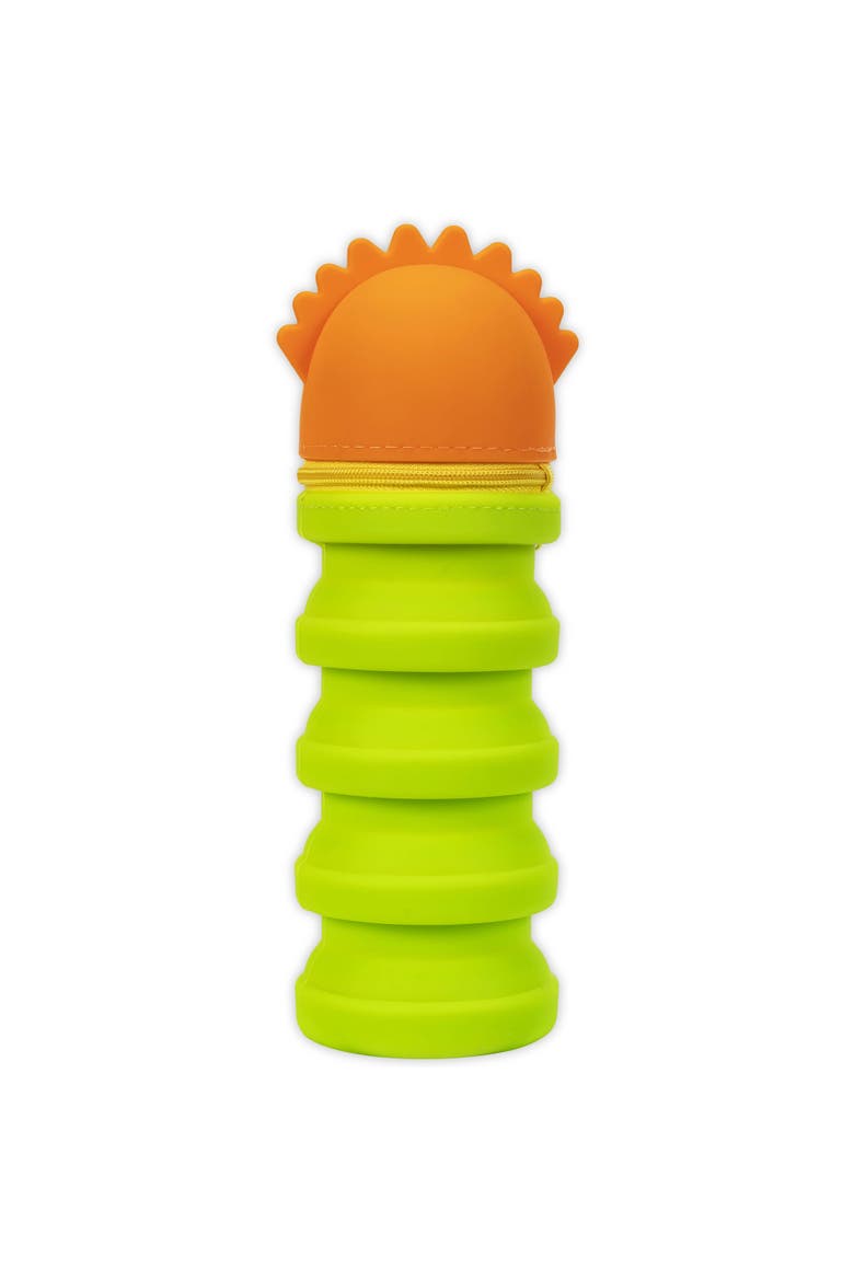 Retractable Pencil Case, Orange Monster Character, Alternate, color, Multicolored