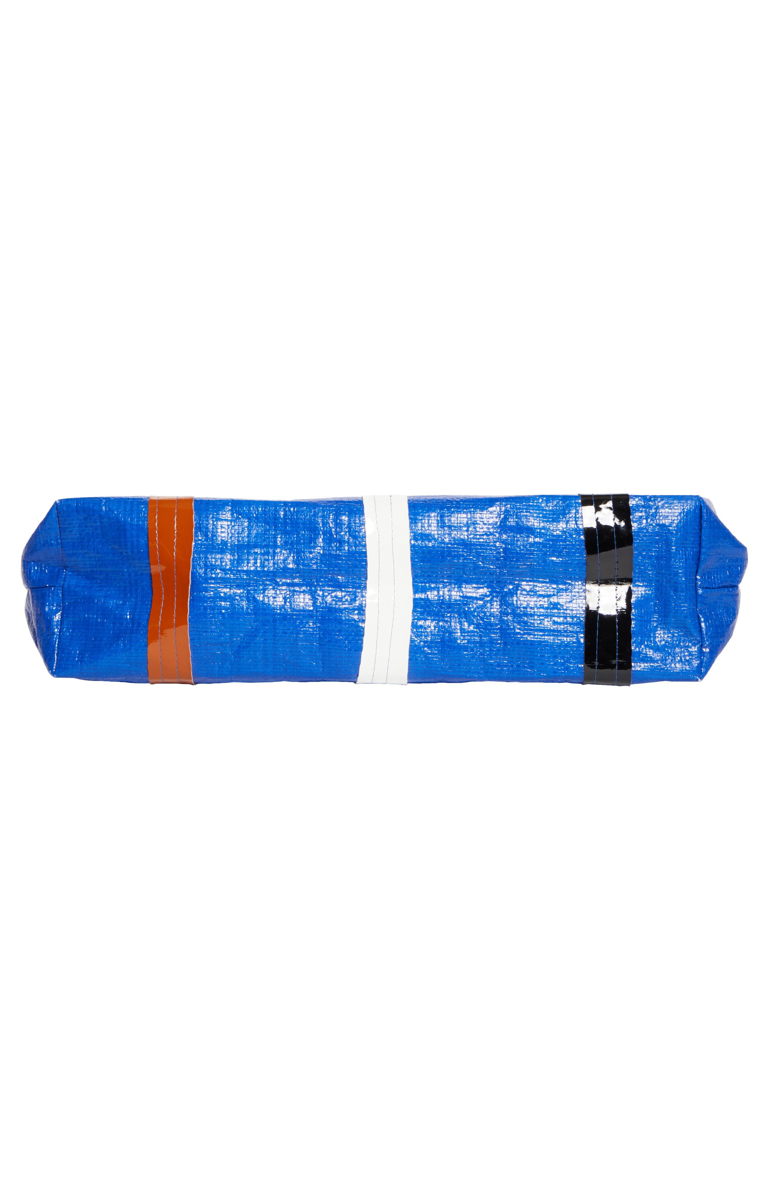 PLAN C Stripe Shopper Tote, Alternate, color, Blue White Blacks