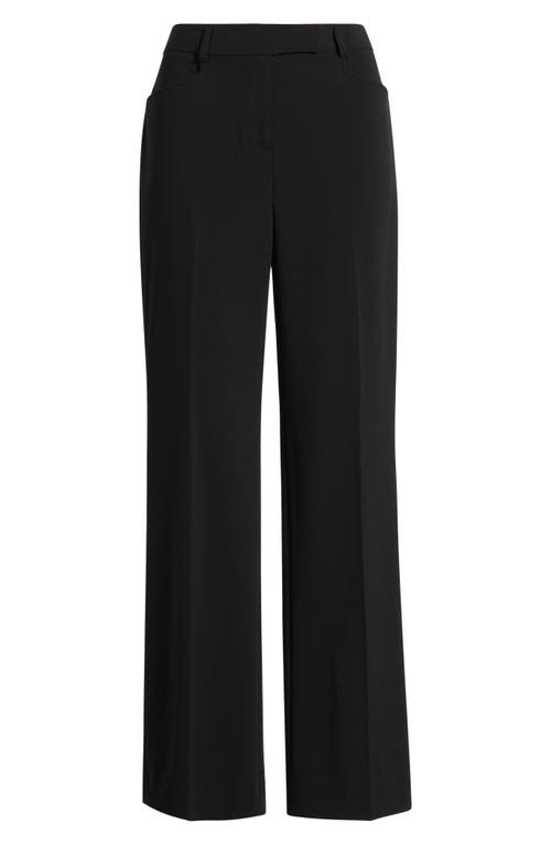Tahari Asl Bird Eye Straight Leg Pants In Black