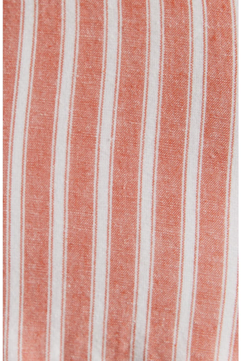 Dane Stripe Linen Blend Button-Up Shirt, Alternate, color, TERRACOTTA