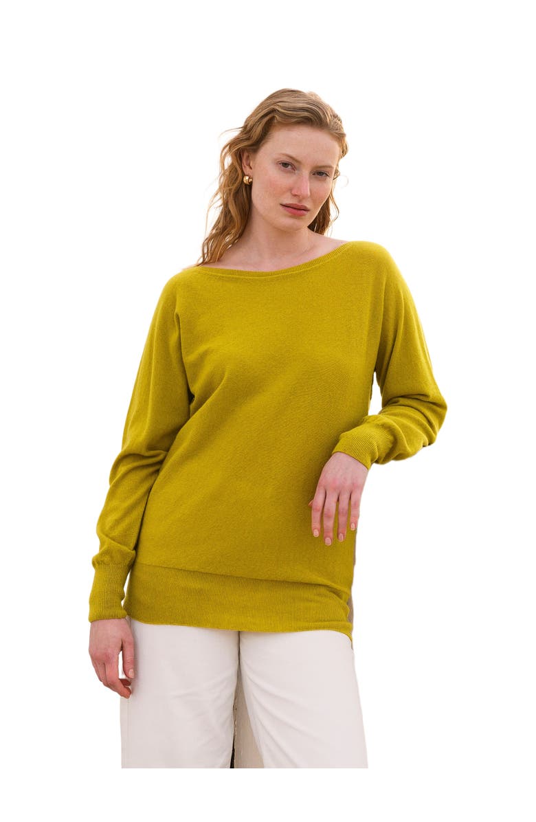 Celtic & Co. Geelong Slash Neck Sweater, Alternate, color, Ochre