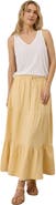 Pact Organic Cotton Coastal Double Gauze Tiered Maxi Skirt