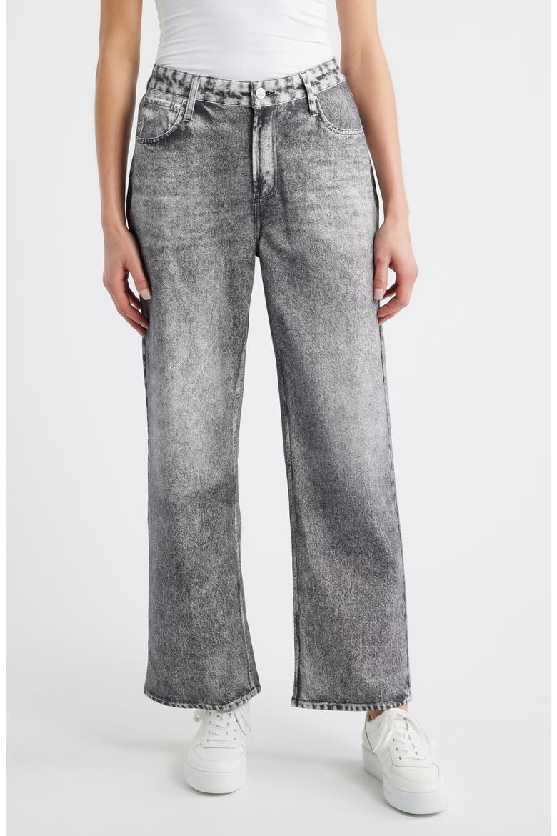 High Waist Wide Leg Knit Jeans, Main, color, GRAY