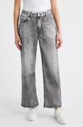 CITY BLUES High Waist Wide Leg Knit Jeans