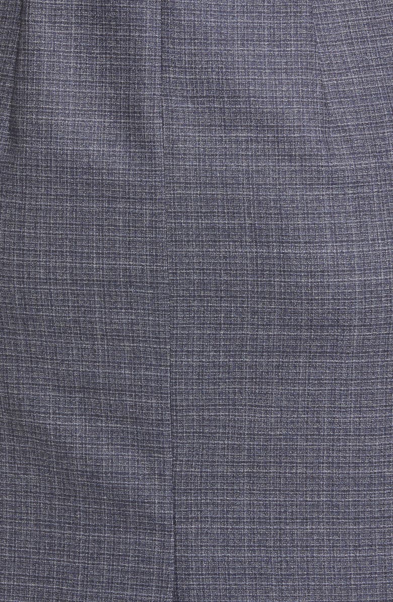 BOSS Dirusa Crosshatch Virgin Wool Short Sleeve Dress, Alternate, color,