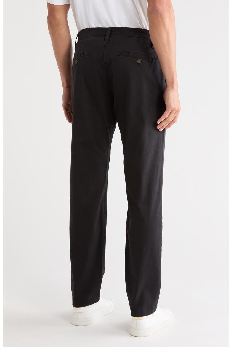The Wallin Stretch Twill Trim Fit Chino Pants - 30-34 Inches Inseam, Alternate, color, BLACK