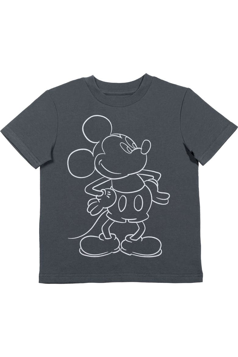 Mickey Mouse T-Shirt and Shorts Set, Alternate, color, Mickey Mouse Grey