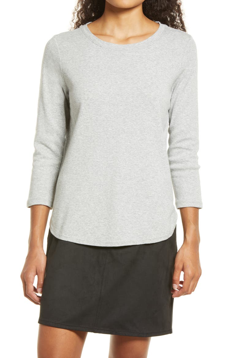 Ashby Slub T-Shirt, Main, color, FOSSIL GREY HEATHER