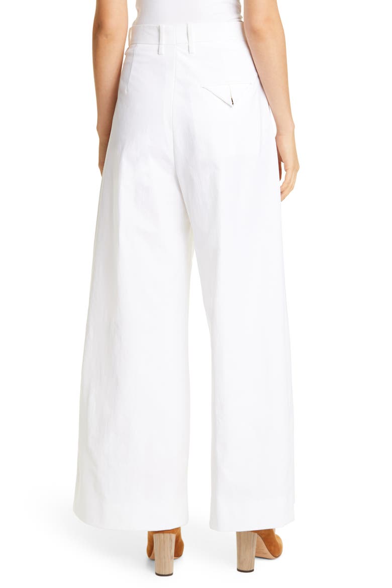 Wide Leg Stretch Canvas Pants, Alternate, color, OPTIC WHITE