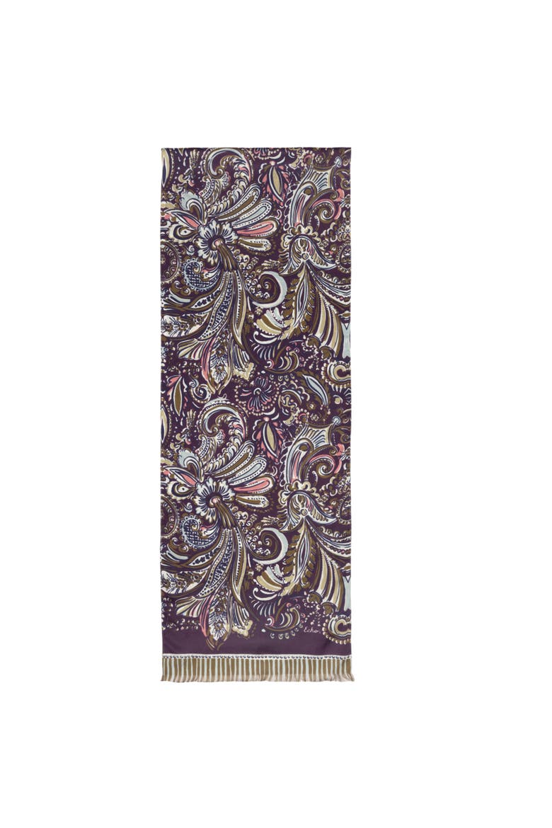 Artist Paisley Silk Scarf, Alternate, color, Winetasting