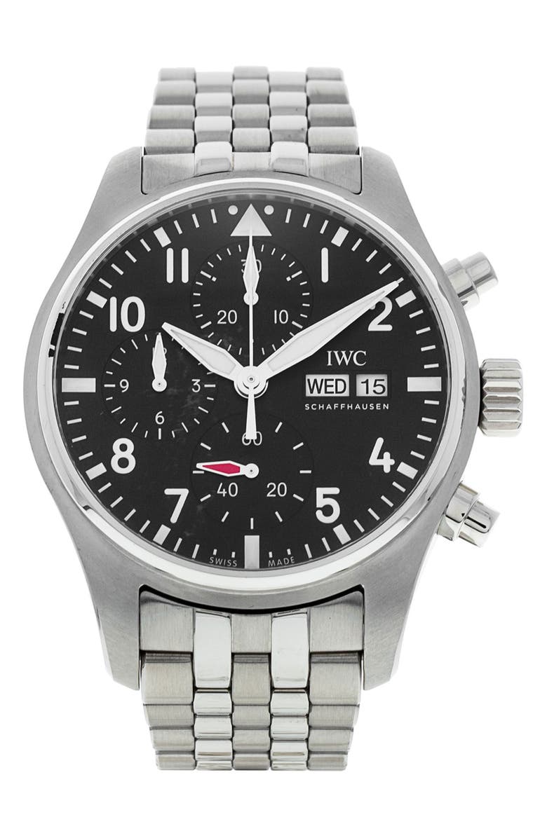 Watchfinder & Co. IWC Preowned Pilots Bracelet Chronograph Watch, 41mm, Main, color,