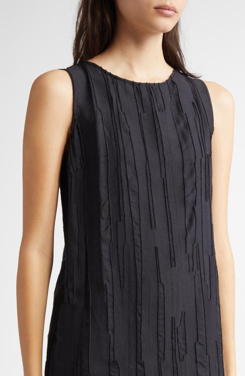LOULOU DE SAISON LOULOU DE SAISON MINGA TEXTURED SILK & COTTON MIDI DRESS