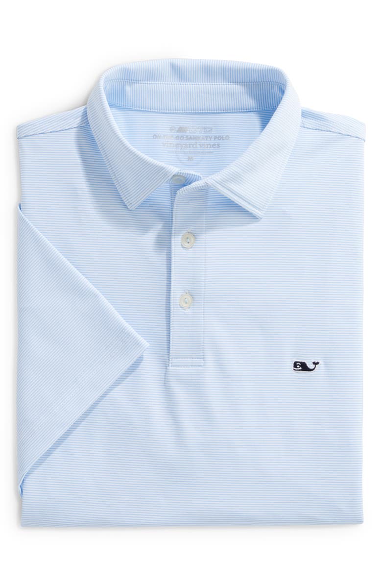 vineyard vines St. Jean Stripe Sankaty Performance Polo, Alternate, color, Stripe White Cap