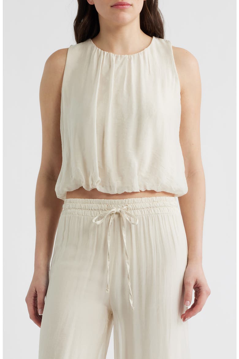 Strada Bubble Sleeveless Top, Main, color, ECRU