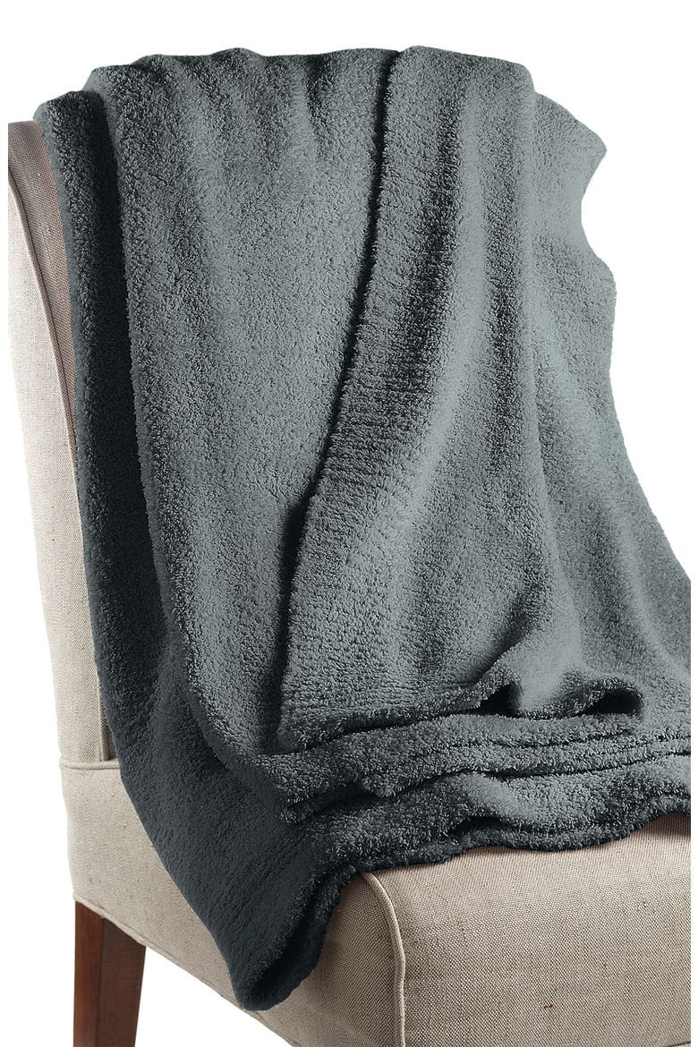 'CozyChic®' Ribbed Blanket, Main, color, SLATE BLUE