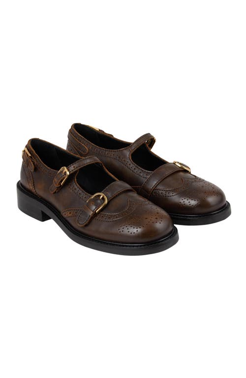Sandro Buckle Derbies In Brown