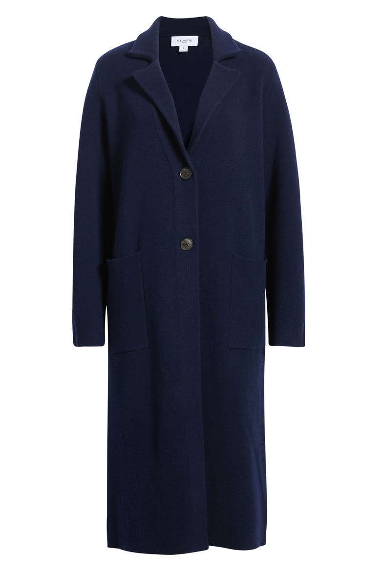 Cody Wool & Cashmere Sweater Coat, Alternate, color, NAVY