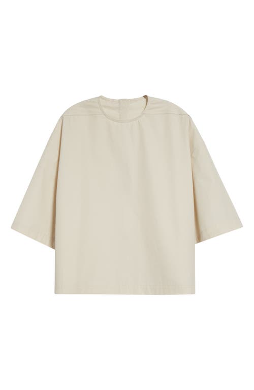 Rick Owens Tommy Oversize Charmeuse Top In Dinge