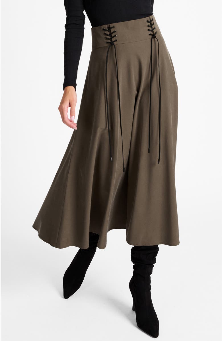 Santorelli Aster Full Midi Skirt, Alternate, color, Sahara