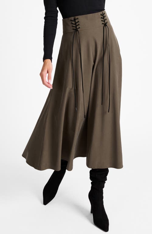 Santorelli Aster Full Midi Skirt In Black