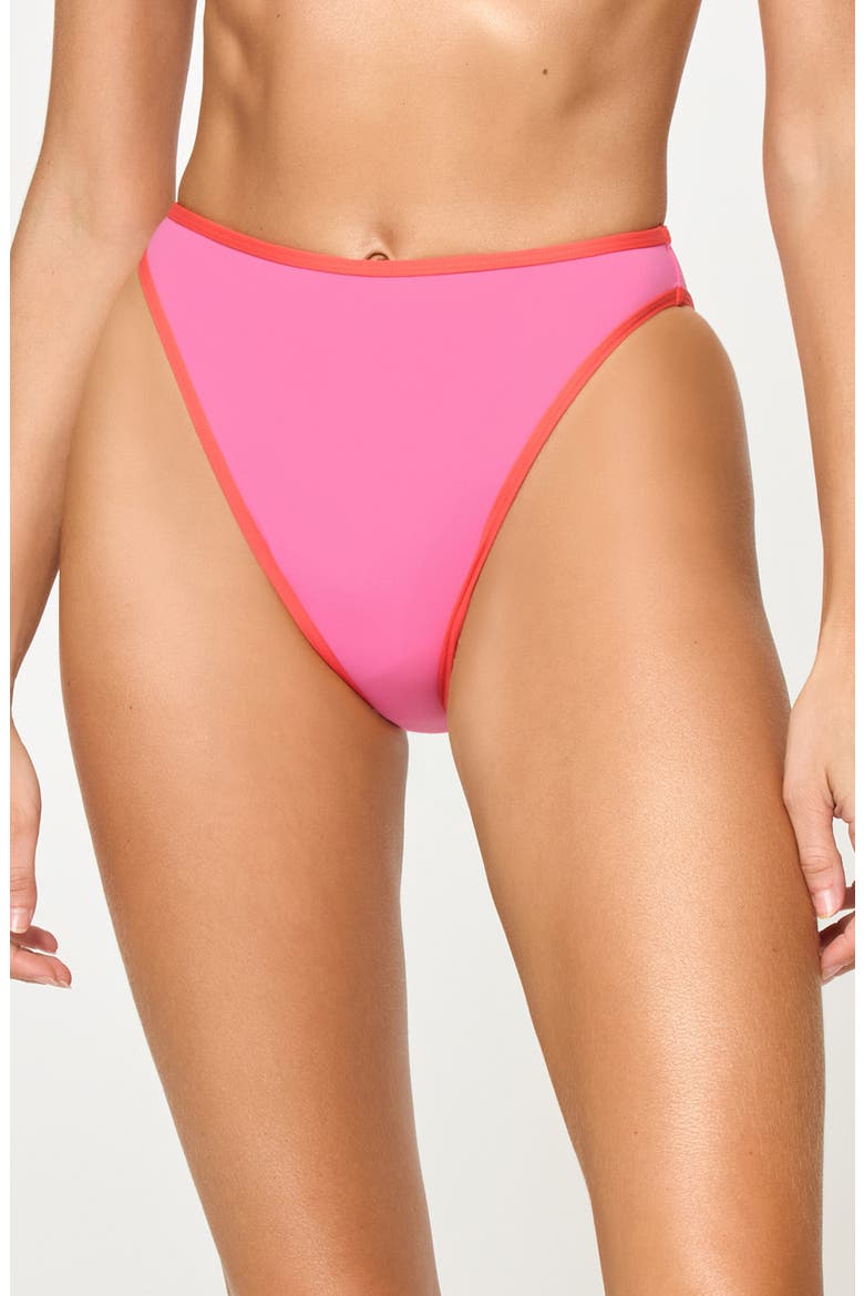 L Space Nora Bitsy Bikini Bottoms, Main, color, BUBBLEGUM/ GRAPEFRUIT