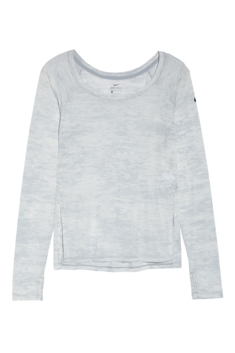 Split High/Low Hem Top, Alternate, color, WOLF GREY/ BLACK