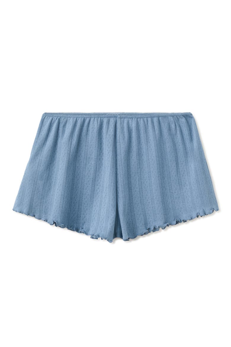 Pointelle Pajama Shorts, Alternate, color, INDIGO BLUE