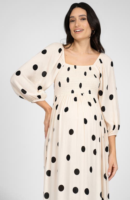 SERAPHINE SERAPHINE SHIRRED MIDI MATERNITY DRESS