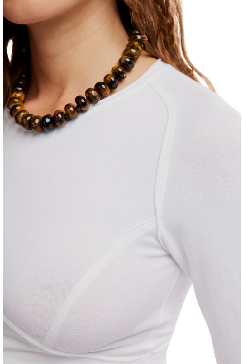 Protagonist Long Sleeve Crop T-Shirt, Alternate, color, IVORY
