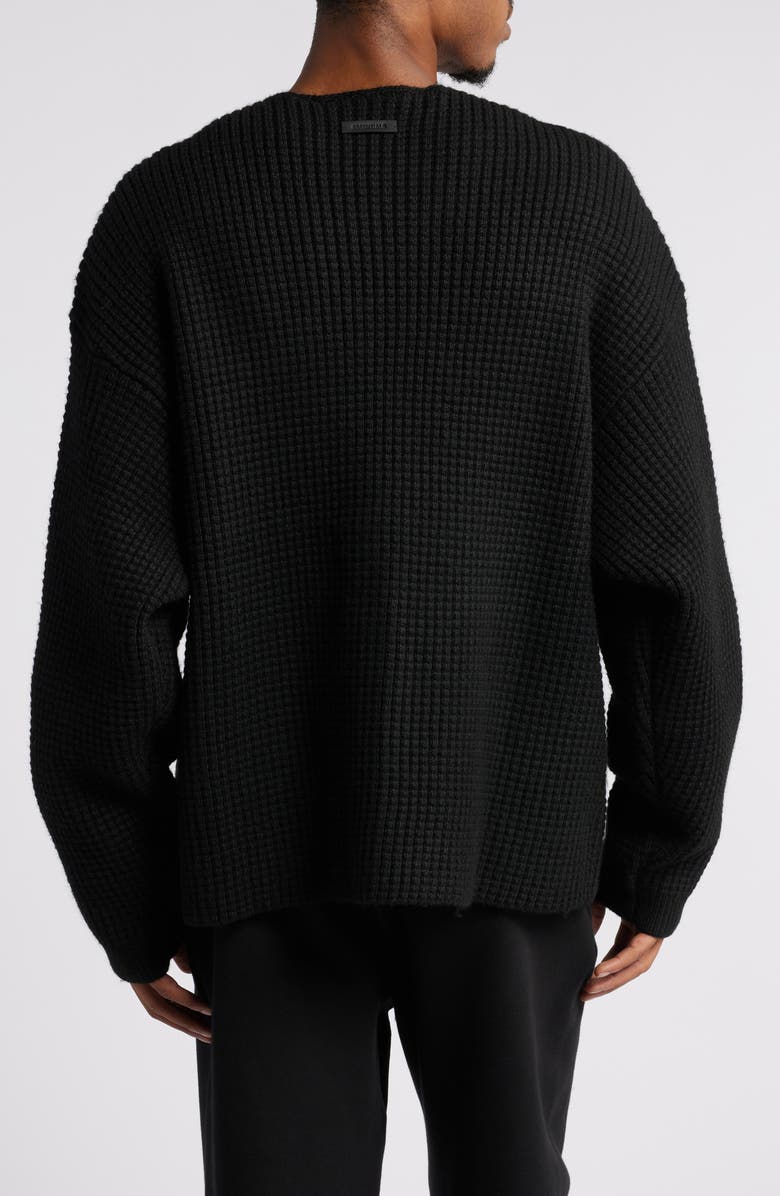 Fear of God Essentials Gender Inclusive Heavy Waffle Knit Crewneck Sweater, Alternate, color, 