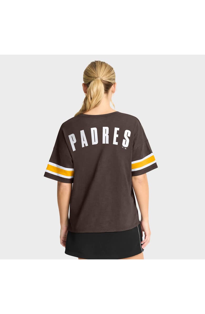 FANATICS Women's Fanatics Brown San Diego Padres Curl Route T-Shirt, Alternate, color, Brown